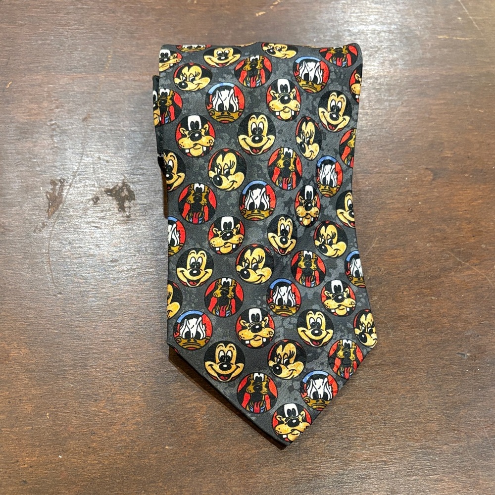 Disney Black and Yellow Character Tie